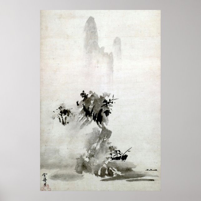 Poster Sesshu Toyo Haboku - Sansui Landscape (Frente)