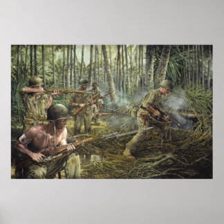 Pôster Seta Vermelha na Guerra por Michael Gnatek Impress