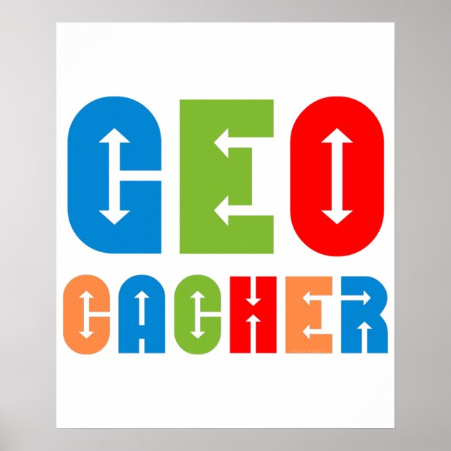 Poster Setas Coloridas Geocacher (Frente)