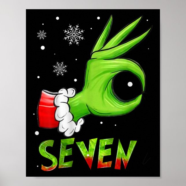 Poster Sete 6 7 Piadas Meme Papai Noel Natal Xmas Profess (Frente)