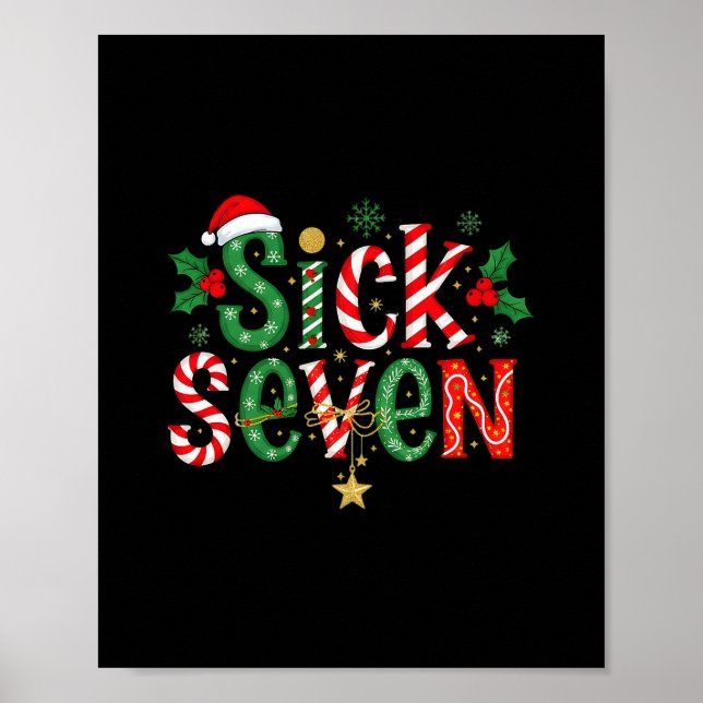 Poster Sete Doente Meme Engraçado 67 Seis Sete Natal Engr (Frente)