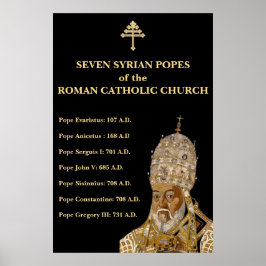 Poster Sete Papas Sírios da Igreja Católica Romana