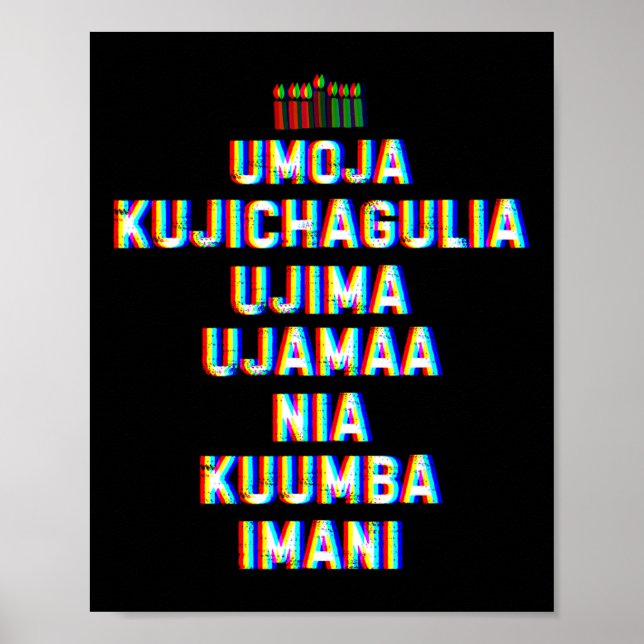 Poster Sete Princípios De Kwanzaa Happy Kwanzaa 10 (Frente)