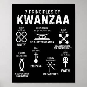 Poster Sete Princípios De Kwanzaa Happy Kwanzaa 4
