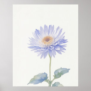 Poster Setembro Aster Birth Flower