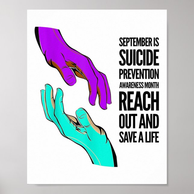 Poster Setembro é a prevenção do suicídio mês (Frente)