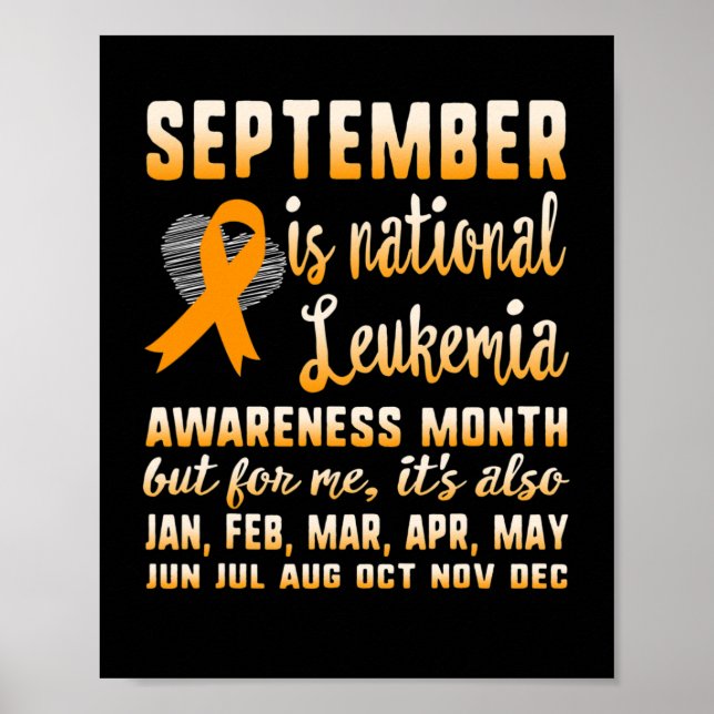 Poster Setembro é guerra de conscientização da leucemia n (Frente)
