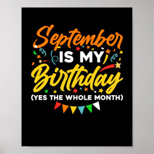 Poster Setembro É Meu Aniversário O Mês Todo Setembro