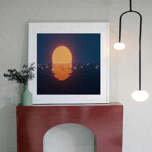 Poster Setores Eetéreos com Arte Sol Brilhante