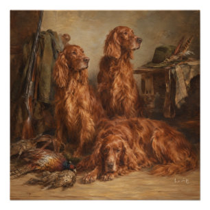 Pôster Setter Irlandês, Arte