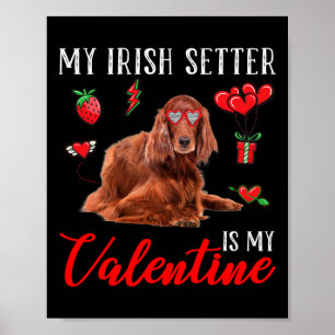 Poster Setter Irlandês é o Meu Namorado Dia dos Namorados