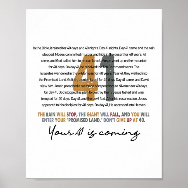 Poster Seu 41 Está Vindo Deus Faith Christian (Frente)