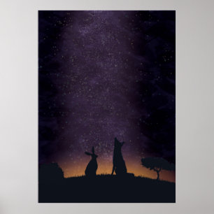 Pôster Seu agradável a stargaze com amigos