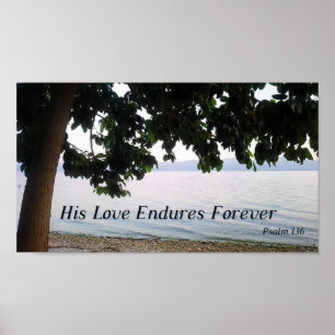 Poster Seu Amor Dura Para Sempre Salmo 136 
