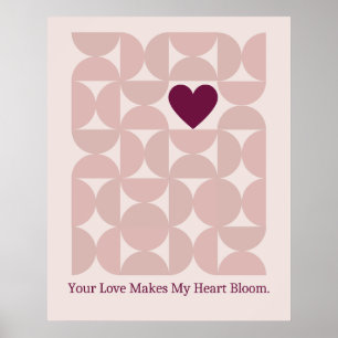 Poster Seu Amor Faz Meu Coração Florescer Meados do Sécul