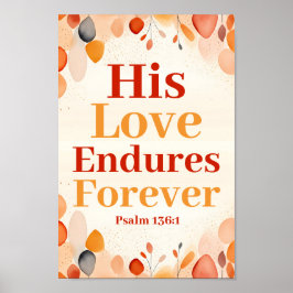 Poster Seu amor perdura para sempre Boho Christian Wall A