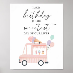Poster Seu aniversário é o caminhonete mais doce do Sor