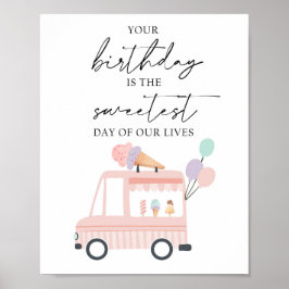 Poster Seu aniversário é o caminhonete mais doce do Sorve