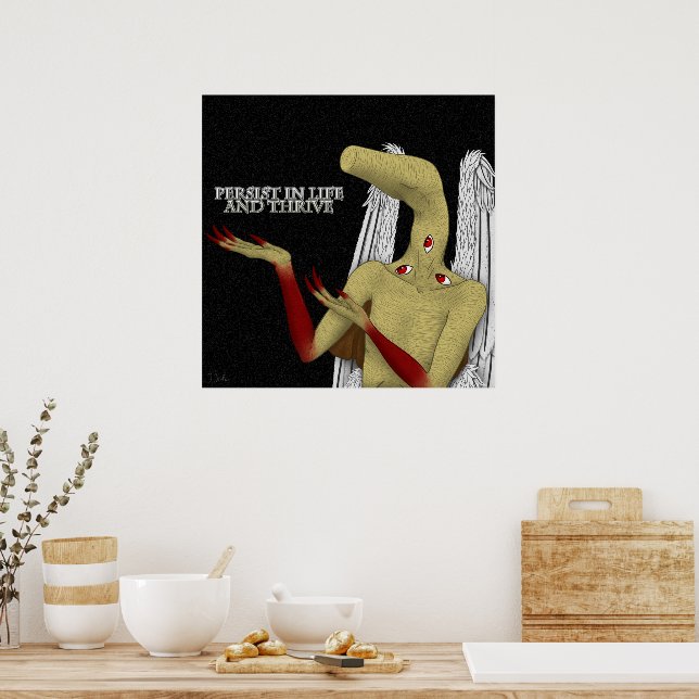 Poster Seu Anjo Guardião dá palavras de encorajamento (Cozinha)