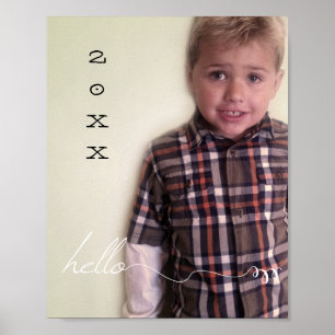 Poster Seu Ano Alô personalizado de 8" x 10"
