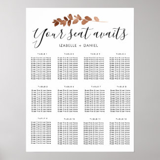 Poster Seu assento avança as Cartas de Casamento