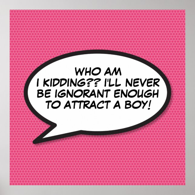 Poster Seu Balão de Fala de Mensagem Diversão Retro Quadr (Frente)