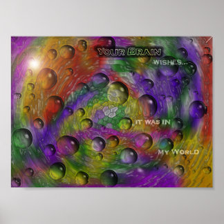 Pôster Seu Cérebro Deseja Que Seja No Meu Mundo 4