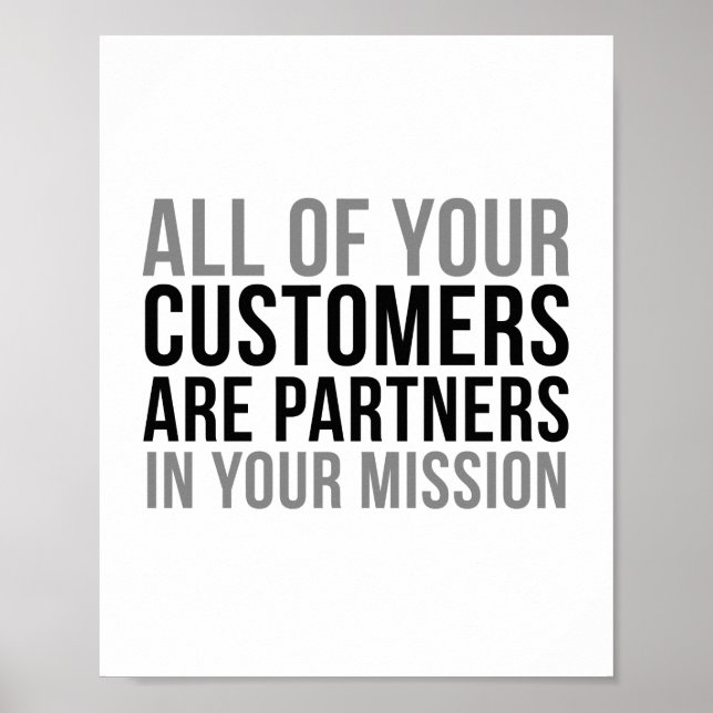 Poster Seu Cliente É Parceiro Na Sua Missão (Frente)