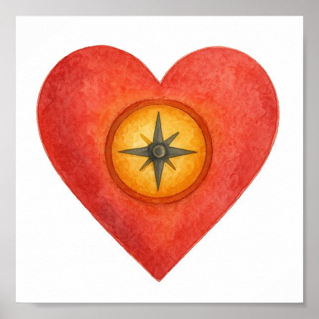 Poster Seu coração sabe a direção certa (Frente)