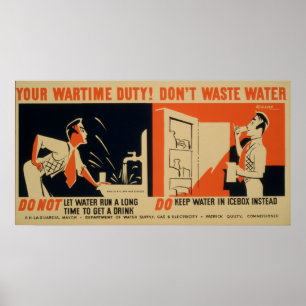 Poster Seu dever do tempo de guerra! Não faz o vintage