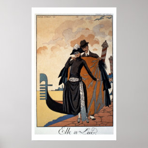 Poster Seu e ele, forma Ilustração, 1921 (pochoir p