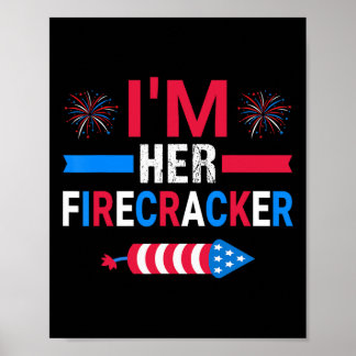 Poster Seu Firecracker 4 de julho Correspondendo Casal Pa