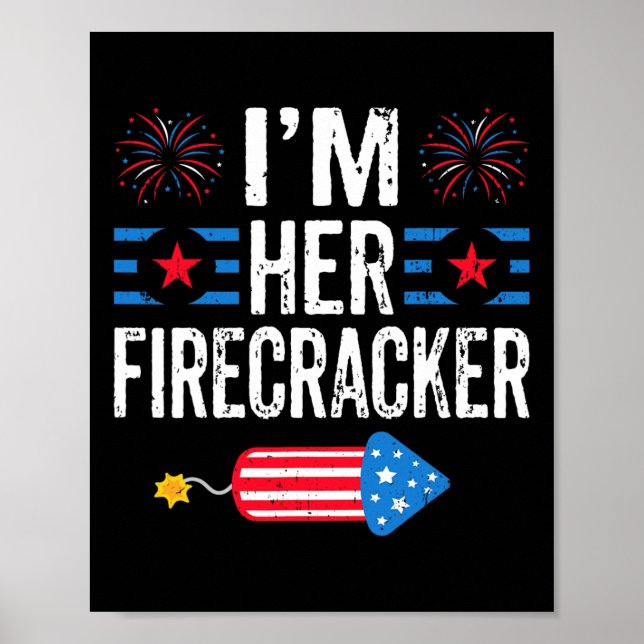 Poster Seu Firecracker 4 De Julho Fogos Correspondendo Co (Frente)
