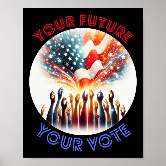 Poster Seu Futuro Voto S 2024 Sticker (Frente)