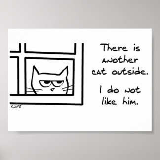 Poster Seu Gato Não Gosta daquele Outro Gato