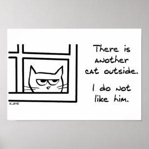 Poster Seu gato não gosta que o outro gato