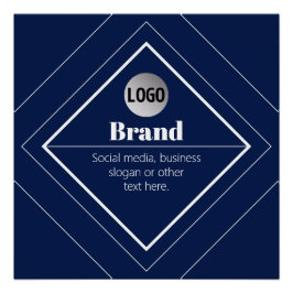 Pôster Seu Logotipo e Design Moderno Personalizável | Azu