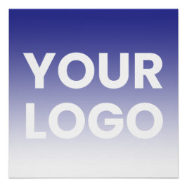 Pôster Seu logotipo e gradiente de cor de fundo editável