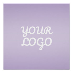 Pôster Seu Logotipo & Moderno Ombre Simples   Lavanda