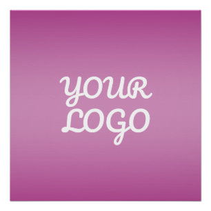 Pôster Seu Logotipo & Moderno Ombre Simples Roxo
