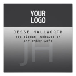 Pôster Seu logotipo, nome comercial e monograma