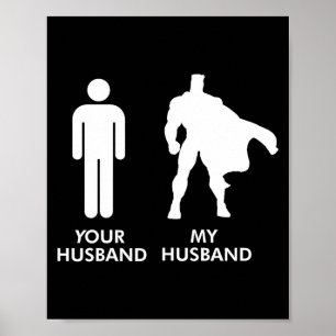 Poster Seu marido vs meu marido arte da esposa super-heró