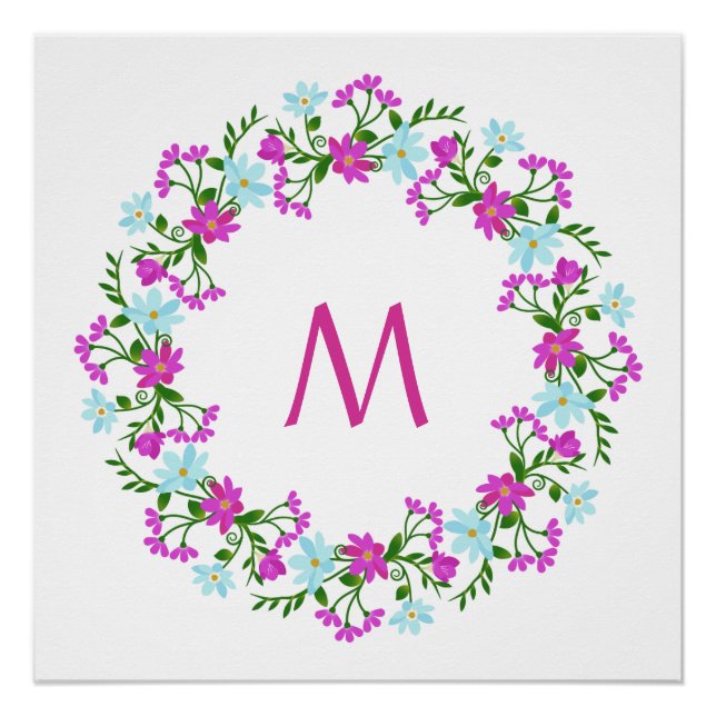 Pôster Seu monograma em um poster personalizado de Quadro (Frente)