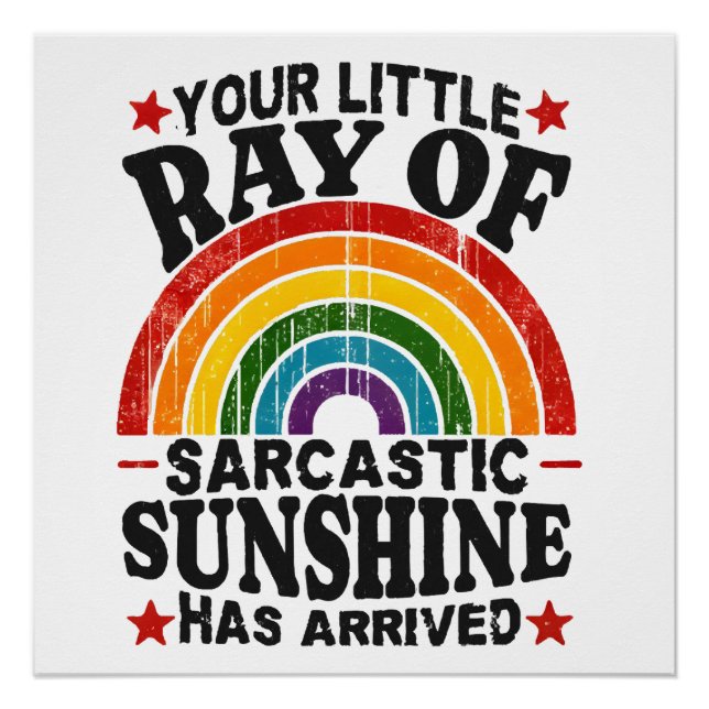Pôster Seu Pequeno Raio De Sol Sarcástico (Frente)