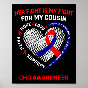 Poster Seu Primo de Luta Conscientização Chd Doença Cardí