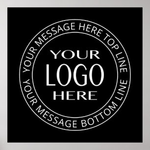 Poster Seu próprio logotipo e texto circular personaliz