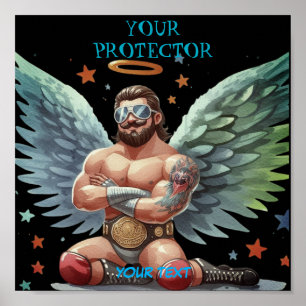Poster Seu Protetor Guardian Angel Show Wrestler