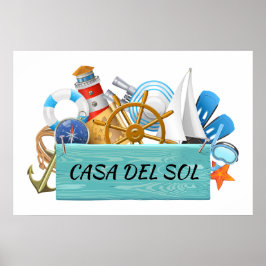 Poster Seu Sinal Náutico - Casa de Praia