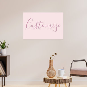 Poster Seu texto   Script Elegante e Pink Leve Suave