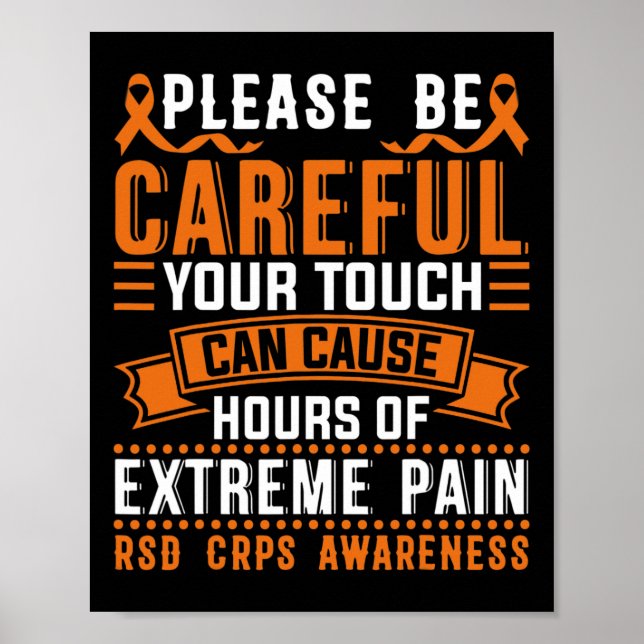 Poster Seu Toco Pode Causar Dor Extrema Suportando Crps A (Frente)